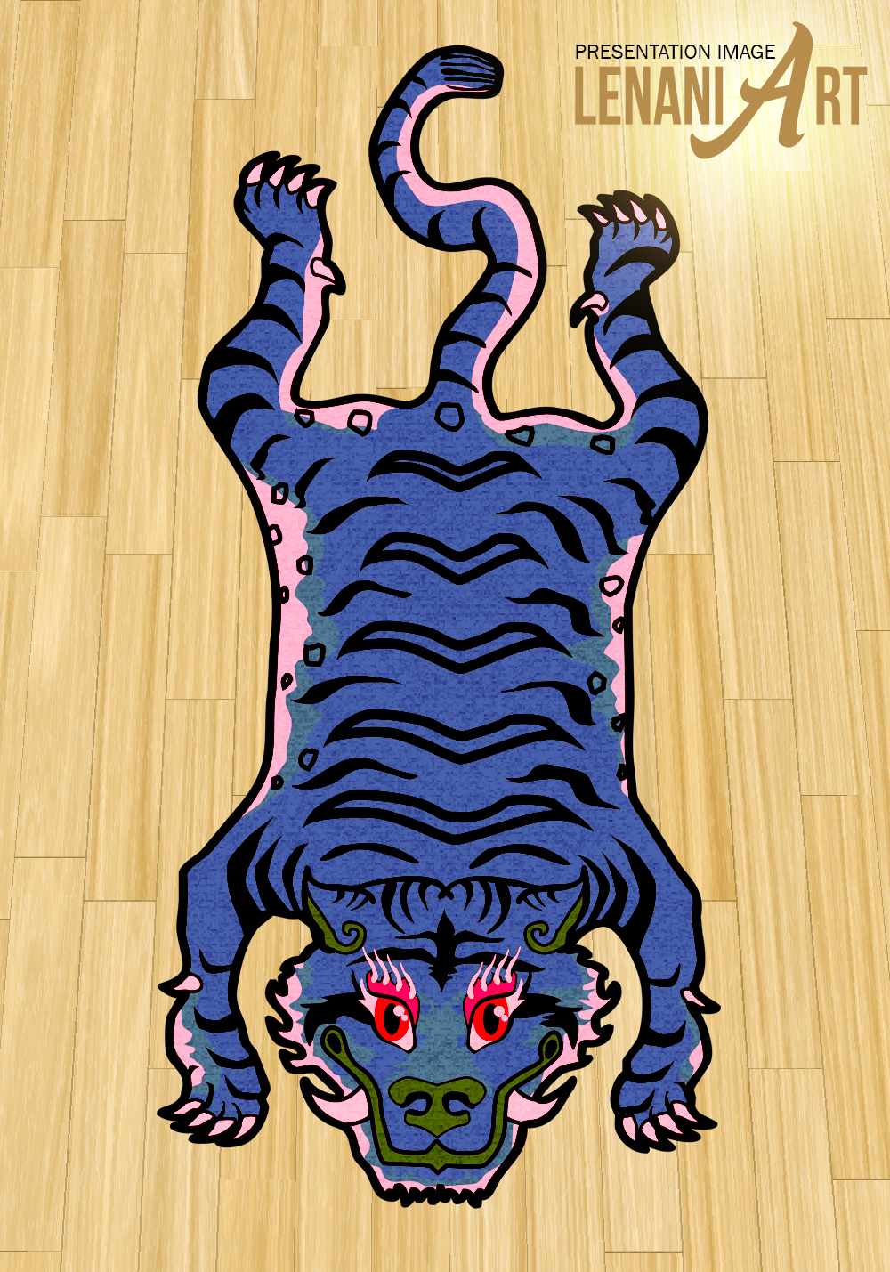 Tibetan Tiger Rug Design Lenaniart