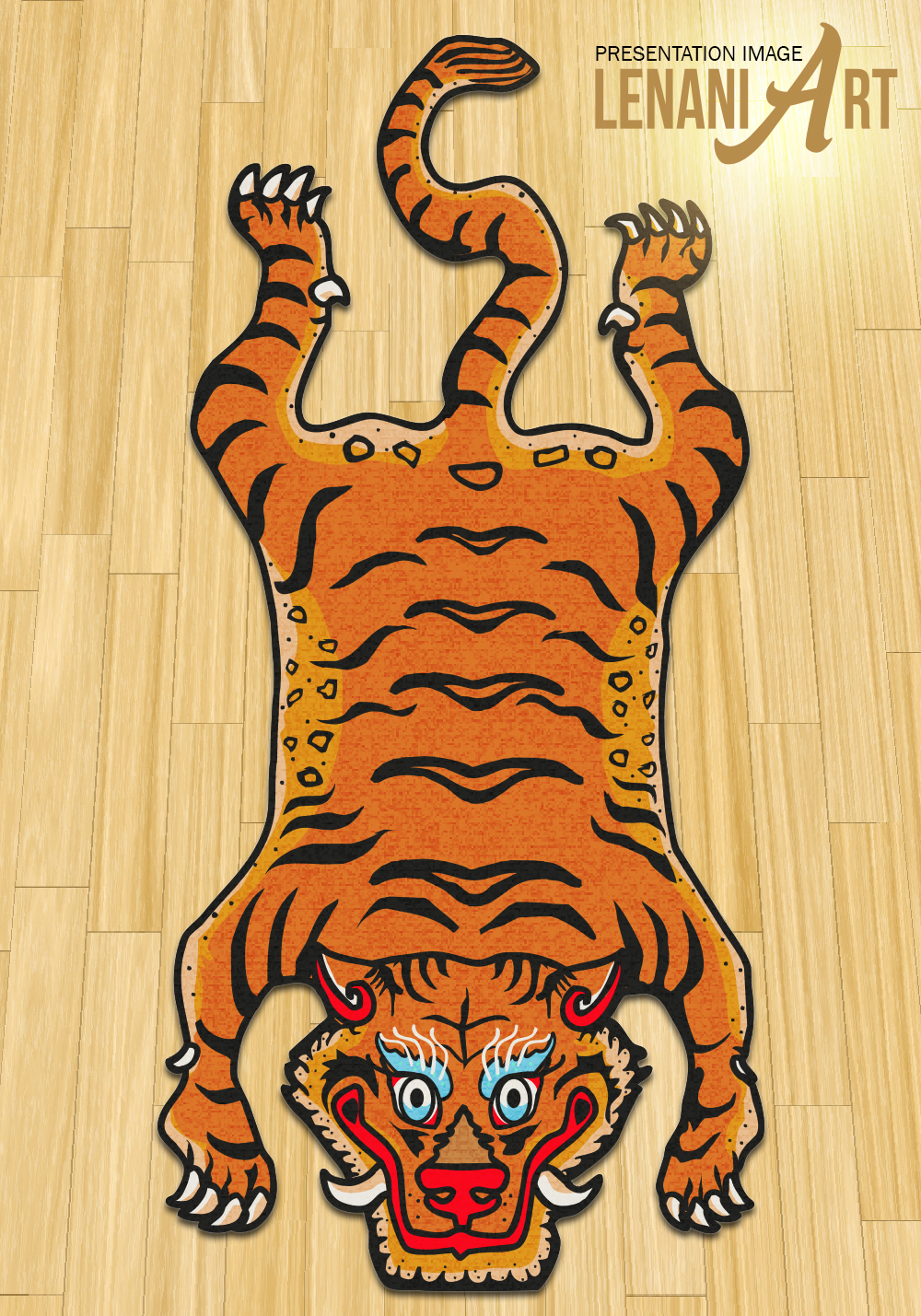 Tibetan Tiger Rug Design Lenaniart