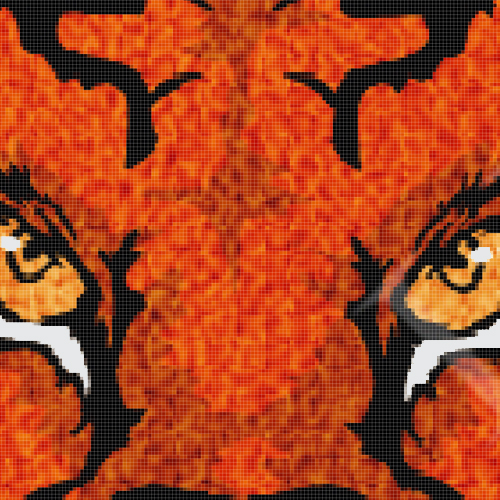 Tibetan Tiger Rug design Lenani Art